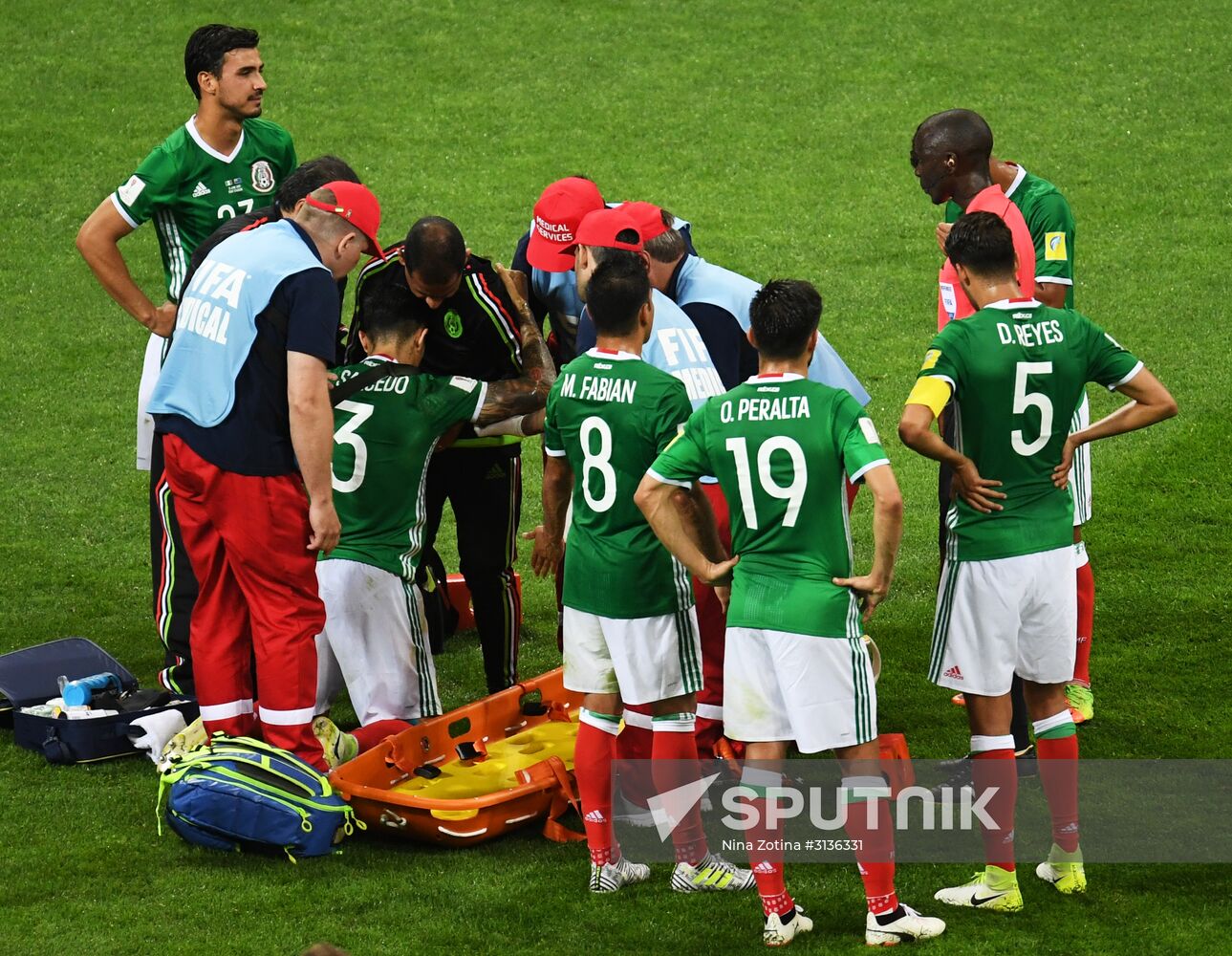 Football. 2017 FIFA Confederations Cup. Mexico vs. New Zealand