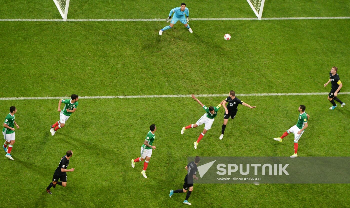 Football. 2017 FIFA Confederations Cup. Mexico vs. New Zealand