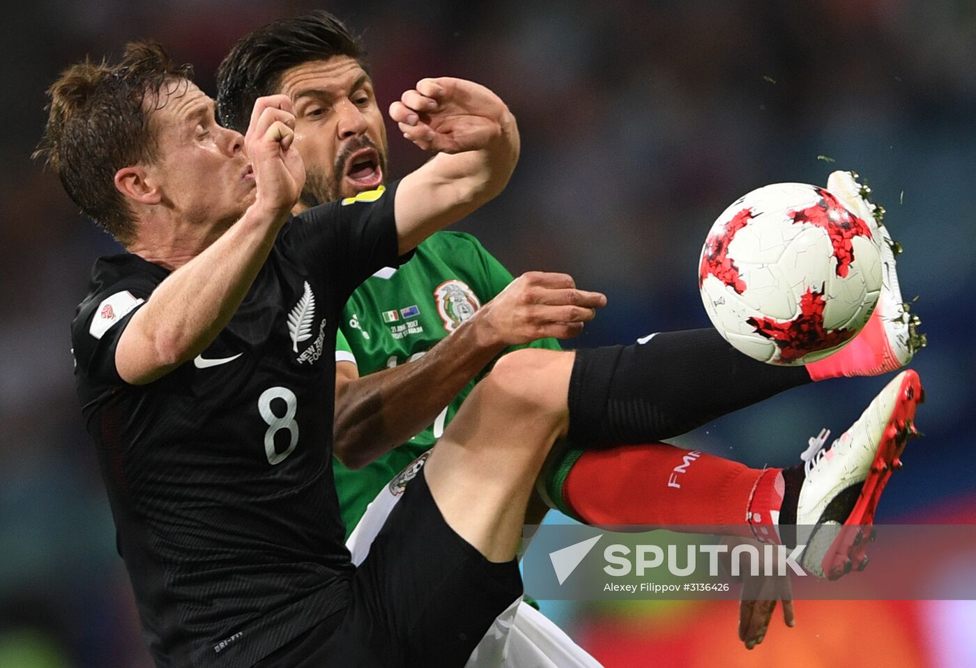Football. 2017 FIFA Confederations Cup. Mexico vs. New Zealand