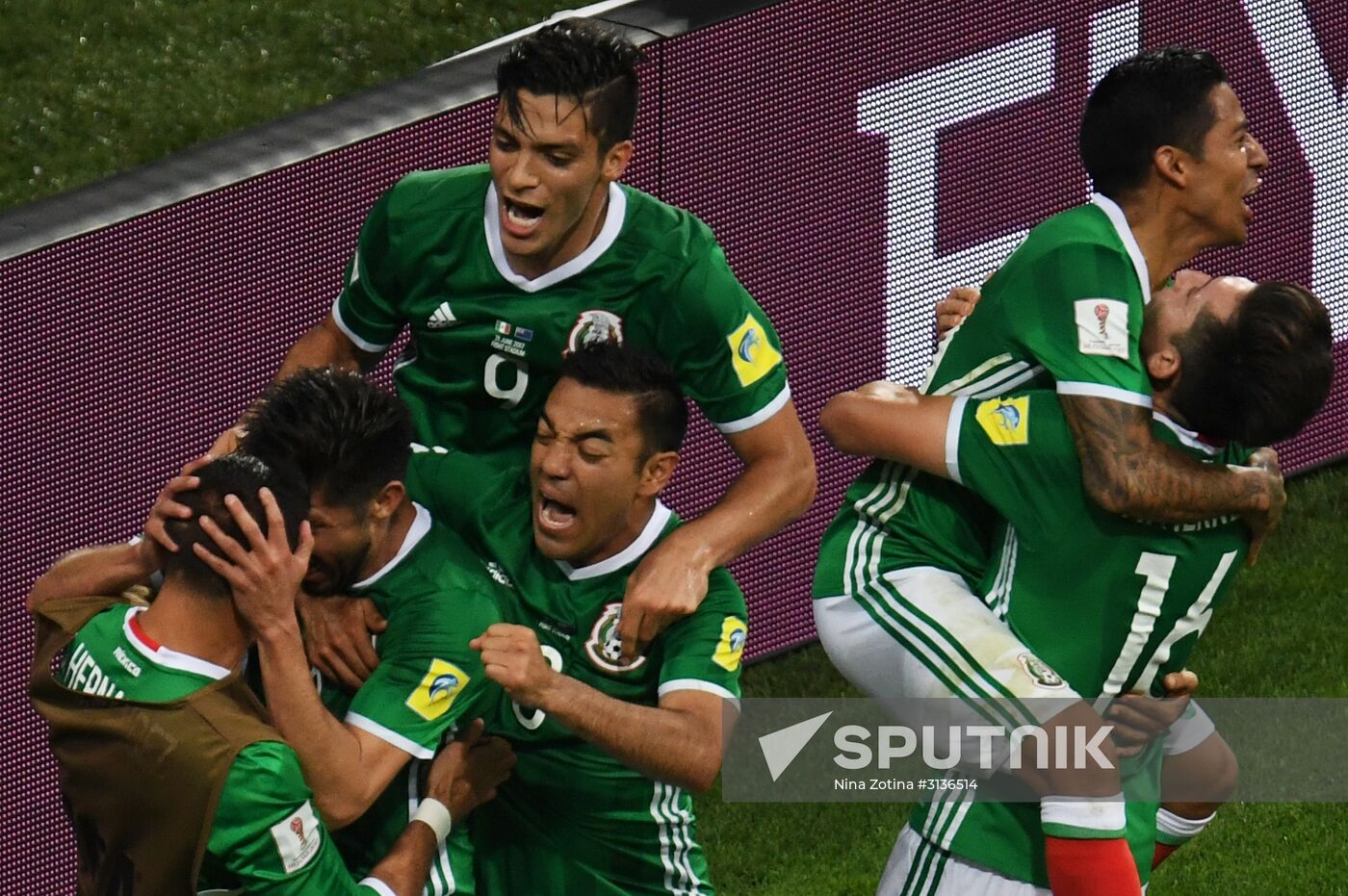 Football. 2017 FIFA Confederations Cup. Mexico vs. New Zealand
