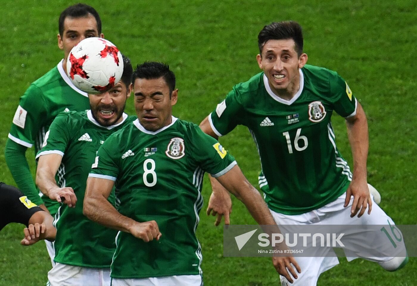 Football. 2017 FIFA Confederations Cup. Mexico vs. New Zealand