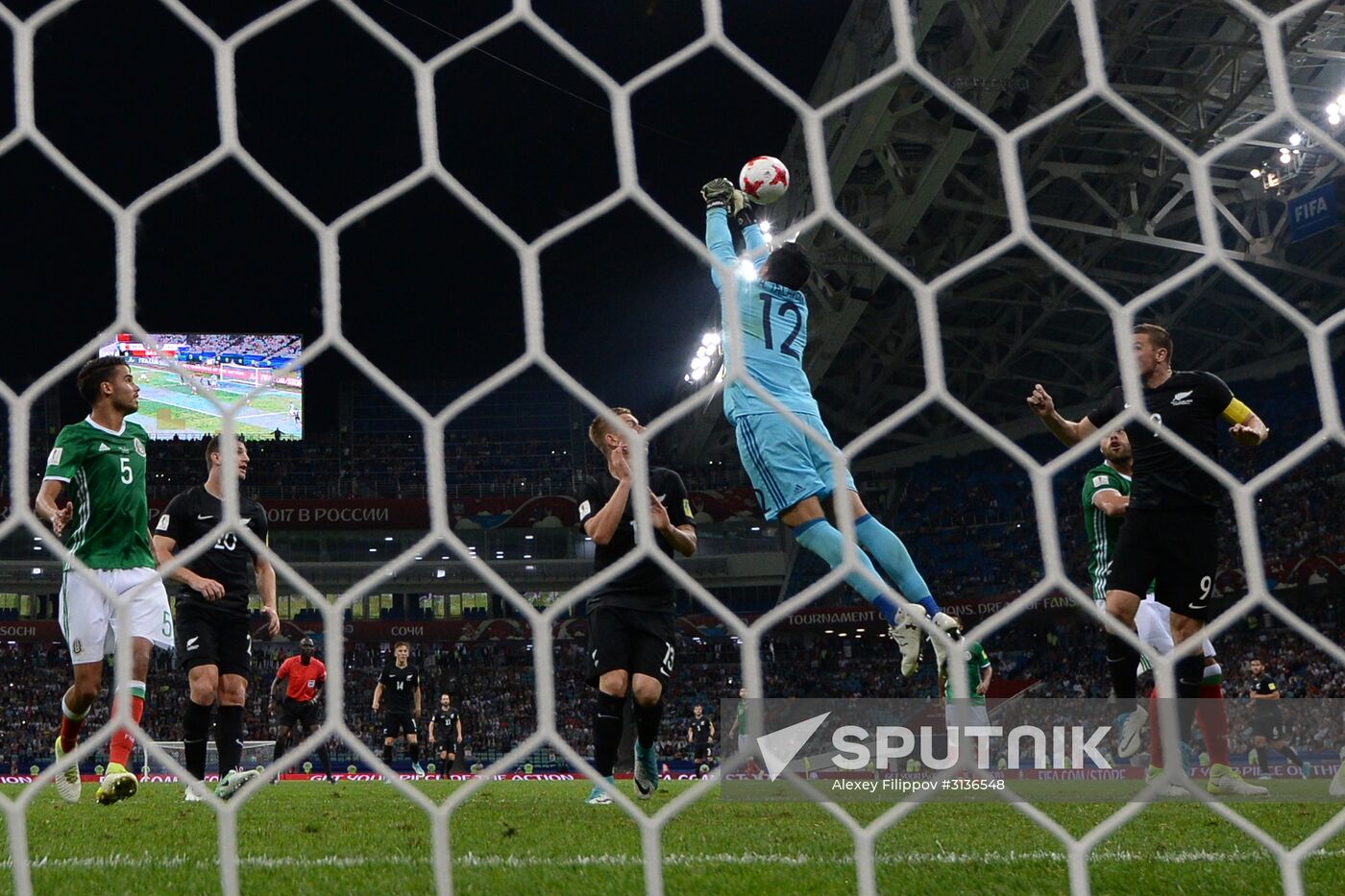 Football. 2017 FIFA Confederations Cup. Mexico vs. New Zealand