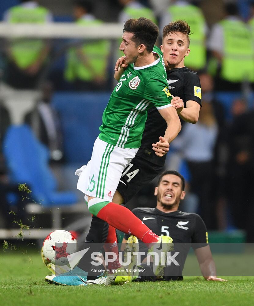 Football. 2017 FIFA Confederations Cup. Mexico vs. New Zealand