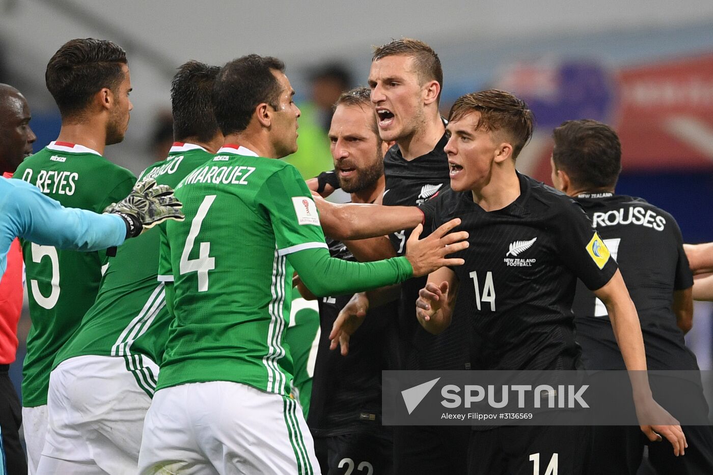 Football. 2017 FIFA Confederations Cup. Mexico vs. New Zealand