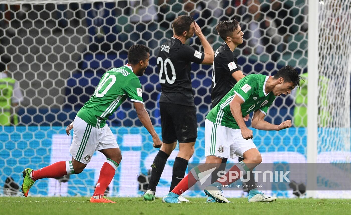 Football. 2017 FIFA Confederations Cup. Mexico vs. New Zealand