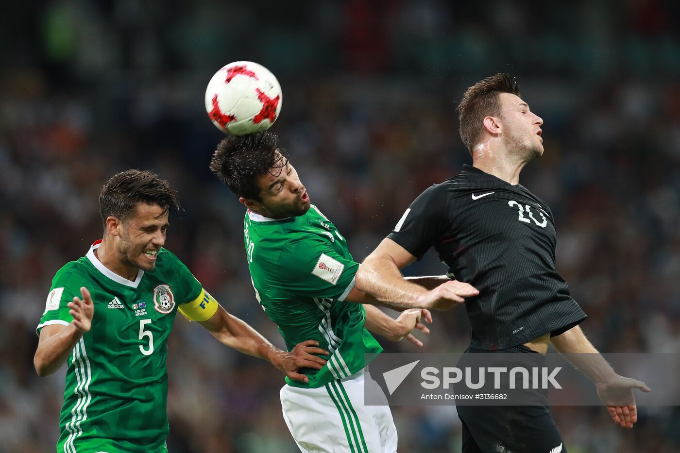 Football. 2017 FIFA Confederations Cup. Mexico vs. New Zealand