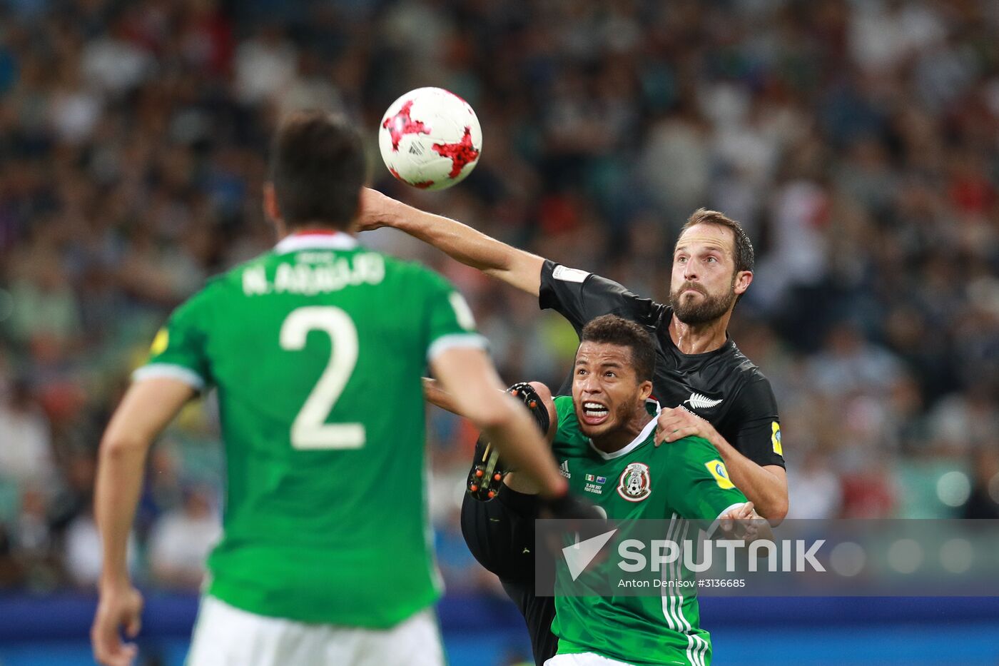 Football. 2017 FIFA Confederations Cup. Mexico vs. New Zealand