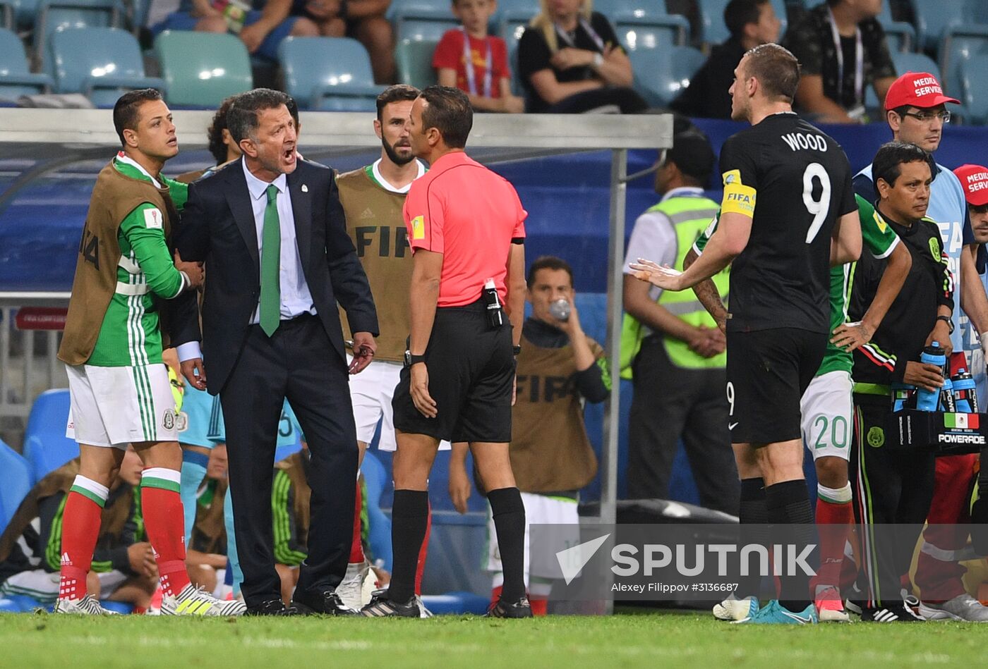 Football. 2017 FIFA Confederations Cup. Mexico vs. New Zealand