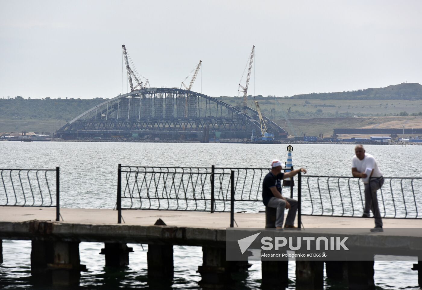 Railway part of the Kerch Strait Bridge assembled