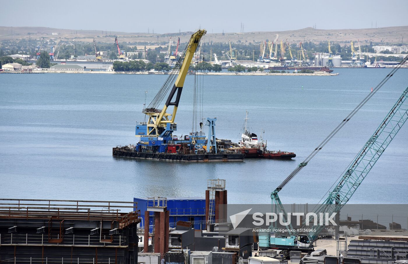 Railway part of the Kerch Strait Bridge assembled