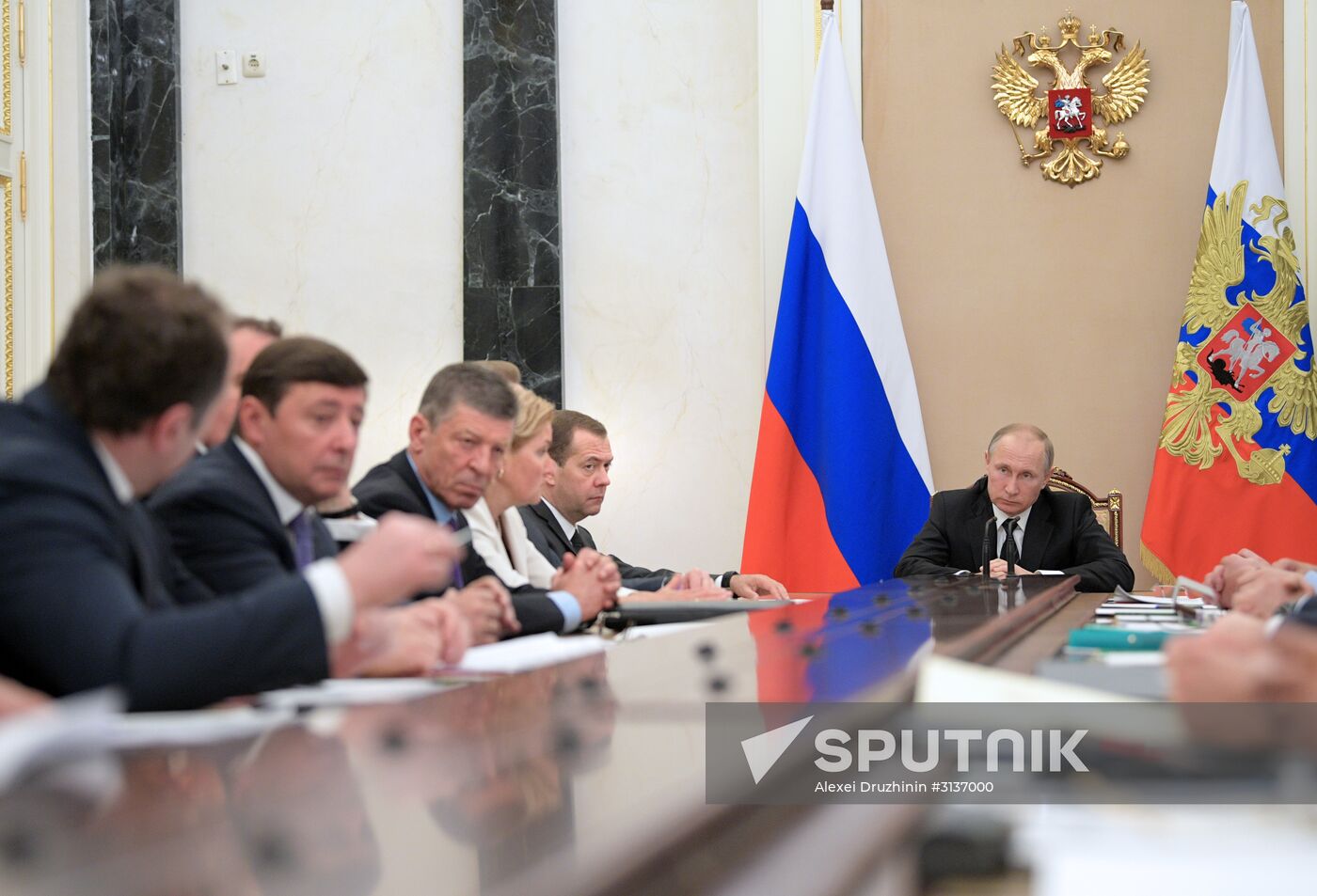 President Vladimir Putin chairs meeting with Government members