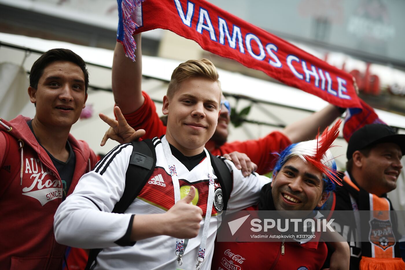 Football. 2017 FIFA Confederations Cup. Germany vs. Chile match