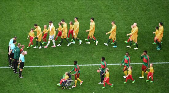 Football. 2017 FIFA Confederations Cup. Cameroon vs. Australia