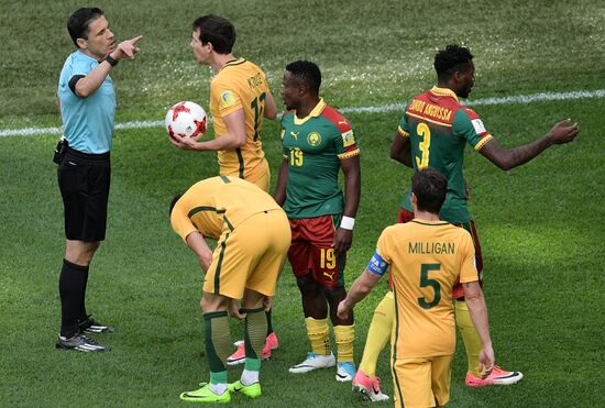 Football. 2017 FIFA Confederations Cup. Cameroon vs. Australia