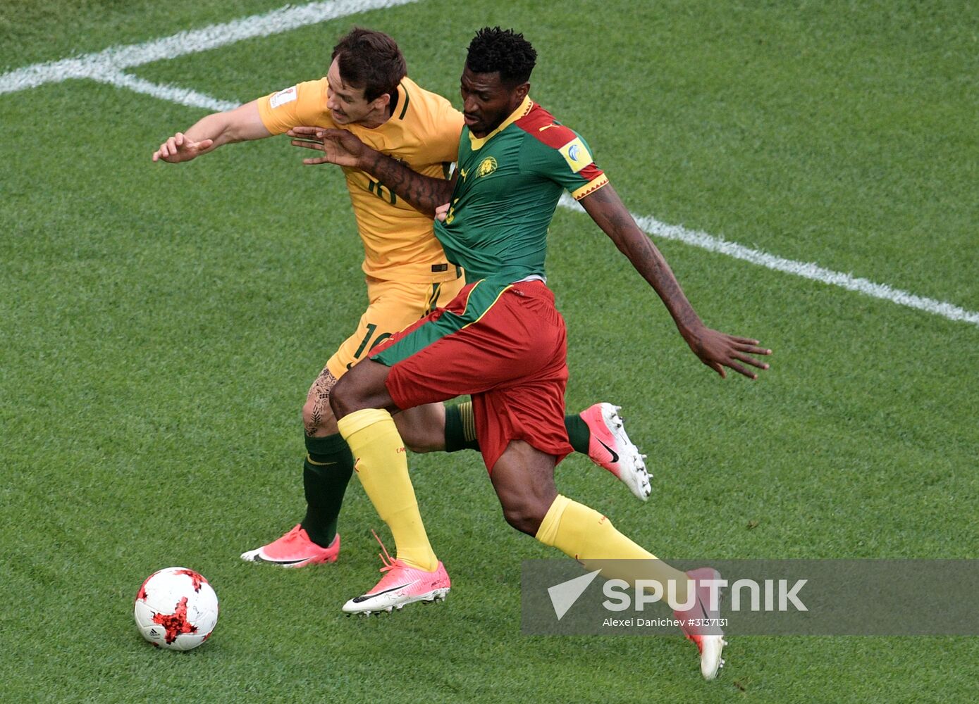Football. 2017 FIFA Confederations Cup. Cameroon vs. Australia