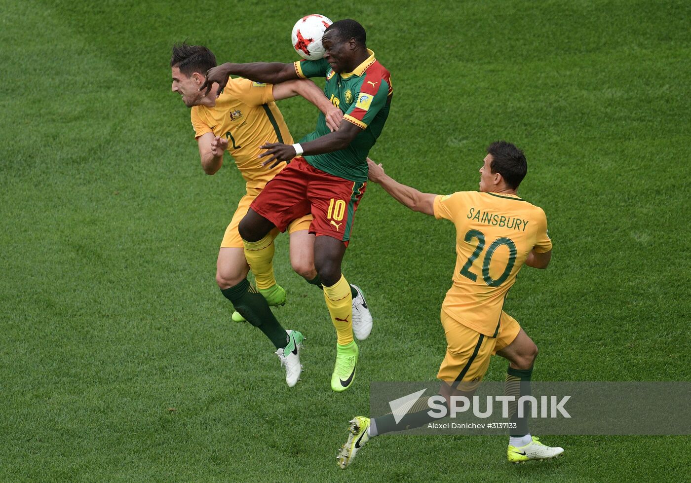 Football. 2017 FIFA Confederations Cup. Cameroon vs. Australia