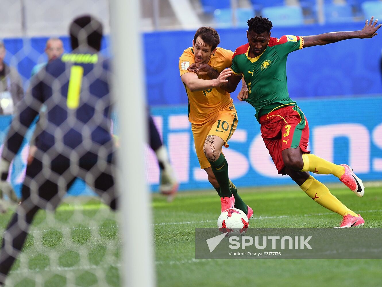 Football. 2017 FIFA Confederations Cup. Cameroon vs. Australia