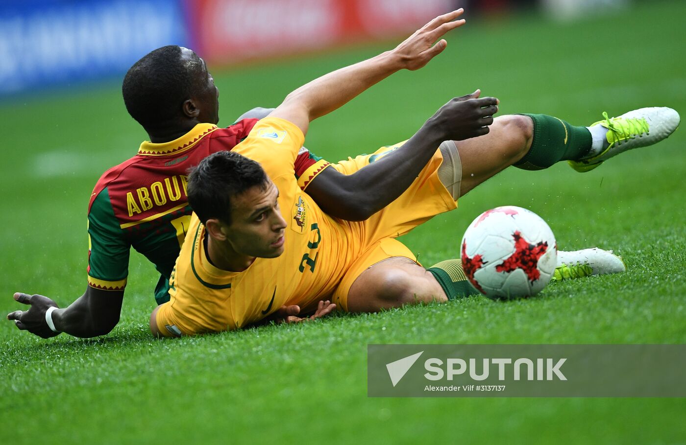 Football. 2017 FIFA Confederations Cup. Cameroon vs. Australia