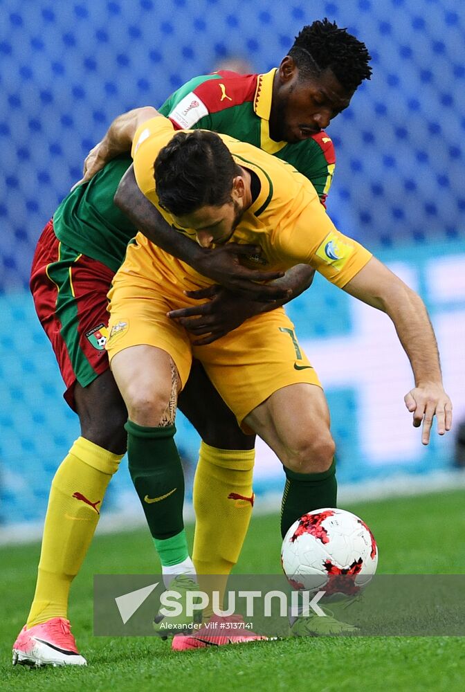 Football. 2017 FIFA Confederations Cup. Cameroon - Australia match