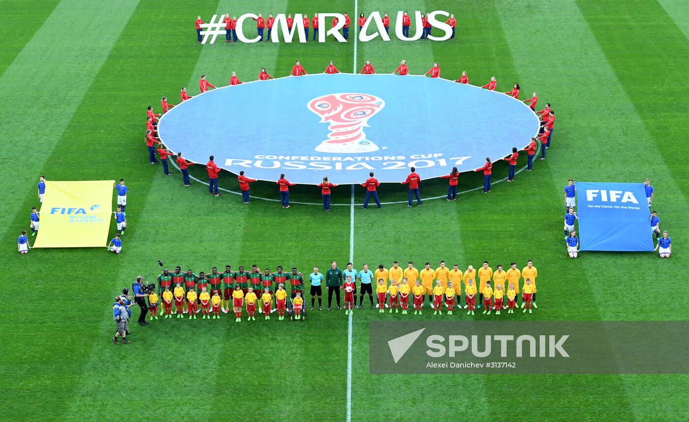 Football. 2017 FIFA Confederations Cup. Cameroon vs. Australia