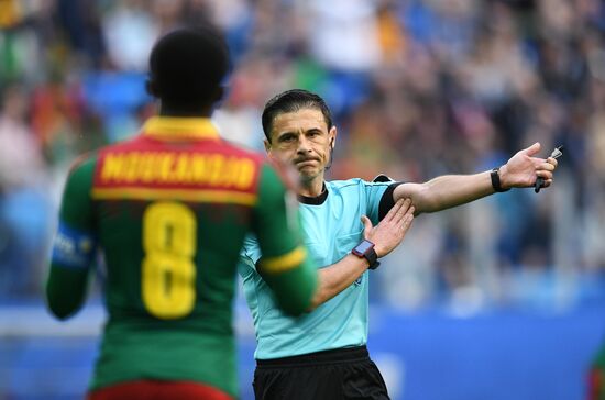 Football. 2017 FIFA Confederations Cup. Cameroon vs. Australia