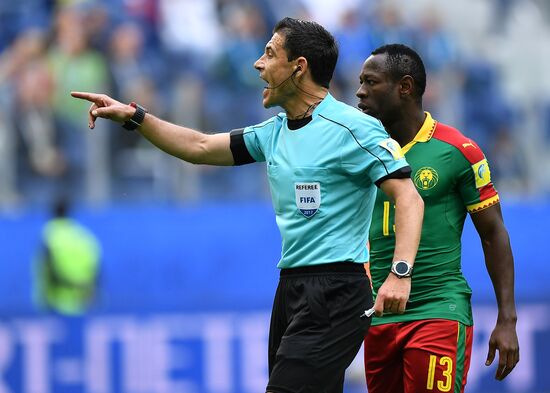 Football. 2017 FIFA Confederations Cup. Cameroon vs. Australia