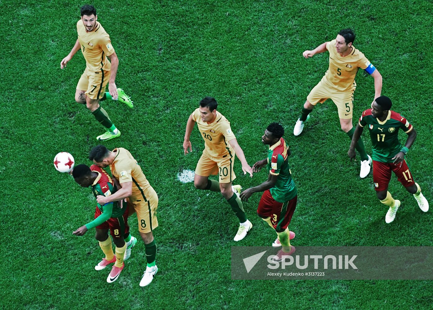 Football. 2017 FIFA Confederations Cup. Cameroon vs. Australia