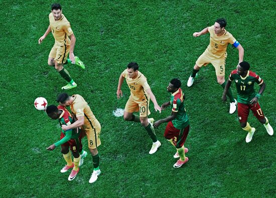 Football. 2017 FIFA Confederations Cup. Cameroon vs. Australia