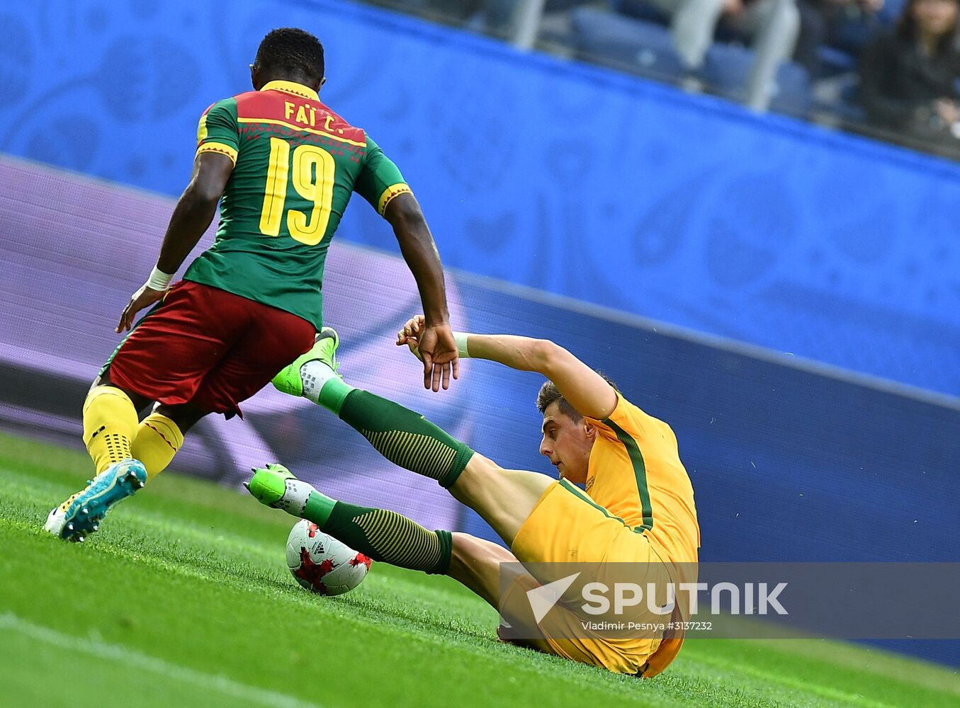 Football. 2017 FIFA Confederations Cup. Cameroon vs. Australia