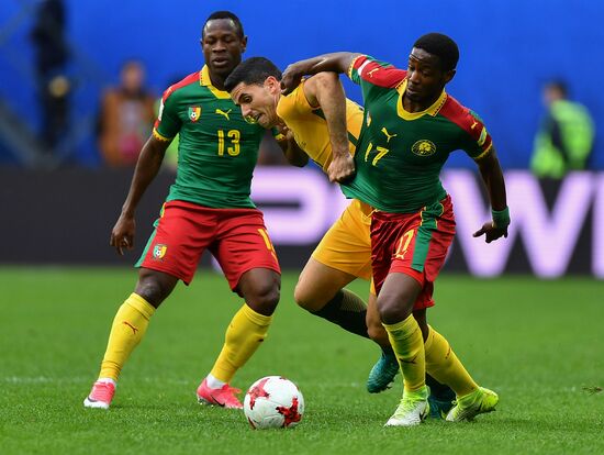 Football. 2017 FIFA Confederations Cup. Cameroon vs. Australia