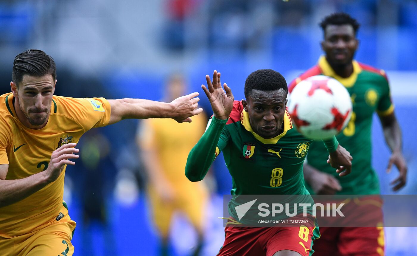 Football. 2017 FIFA Confederations Cup. Cameroon vs. Australia