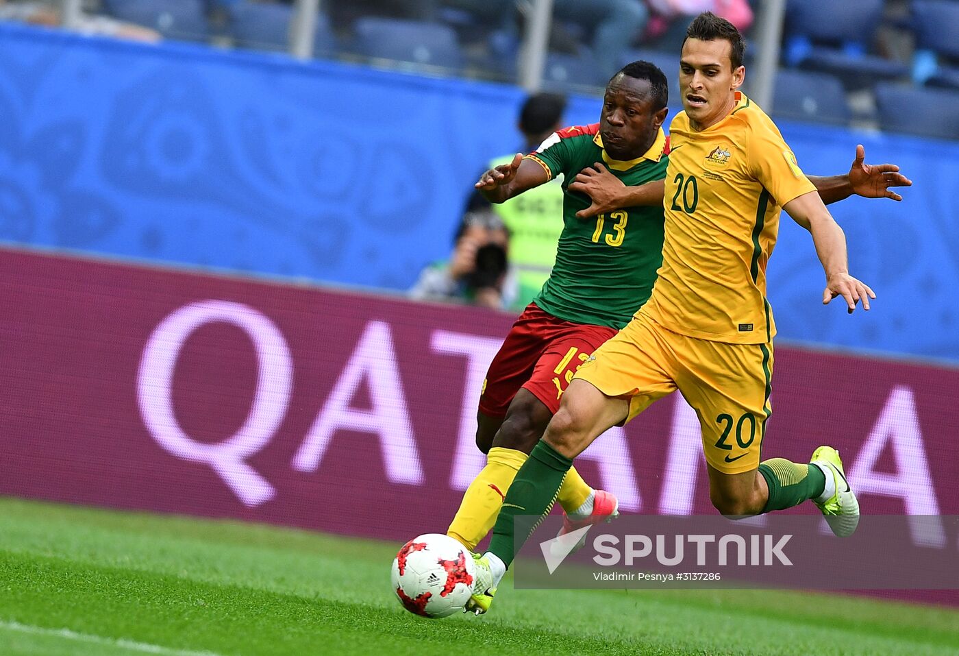 Football. 2017 FIFA Confederations Cup. Cameroon vs. Australia