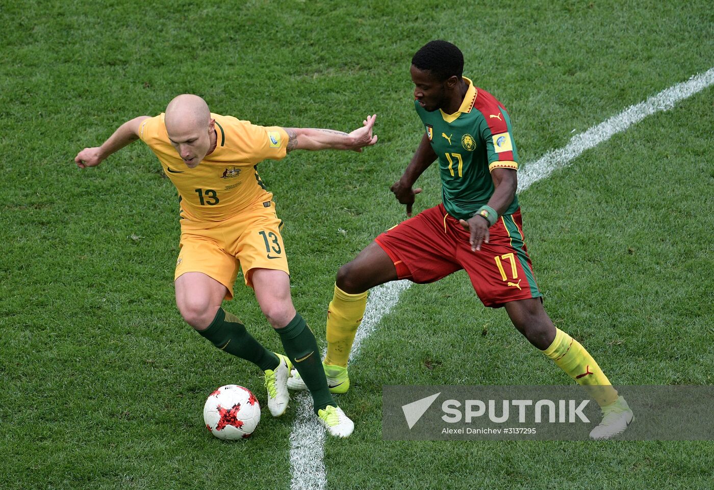 Football. 2017 FIFA Confederations Cup. Cameroon vs. Australia