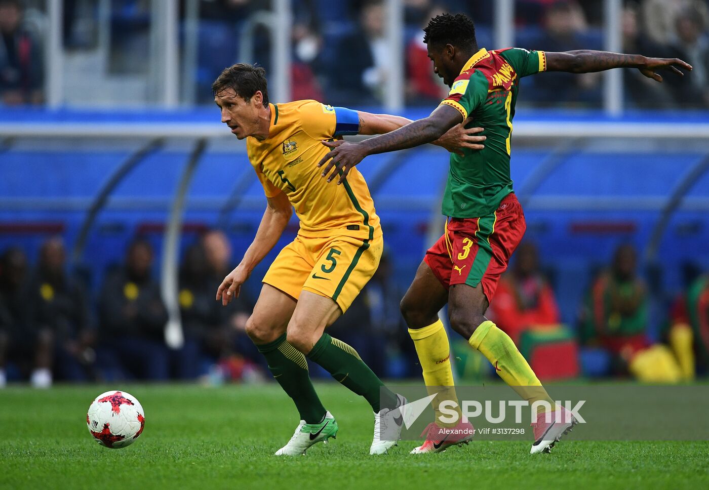 Football. 2017 FIFA Confederations Cup. Cameroon vs. Australia