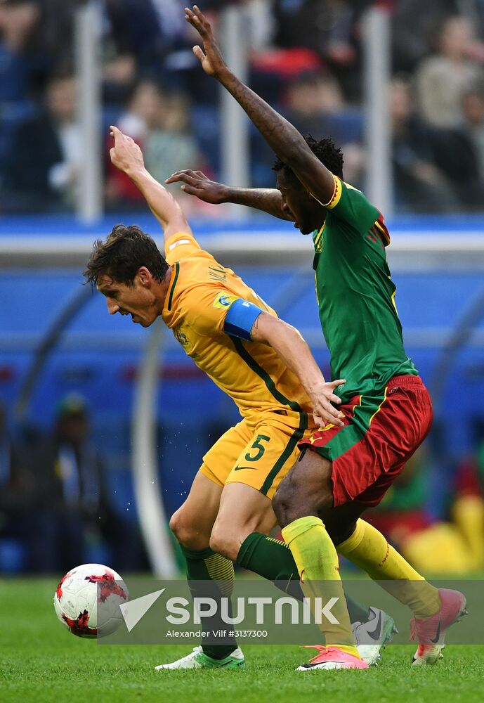 Football. 2017 FIFA Confederations Cup. Cameroon vs. Australia