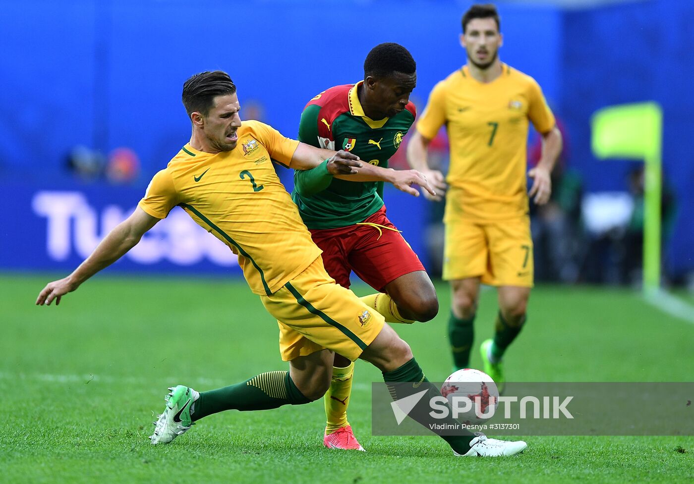 Football. 2017 FIFA Confederations Cup. Cameroon vs. Australia