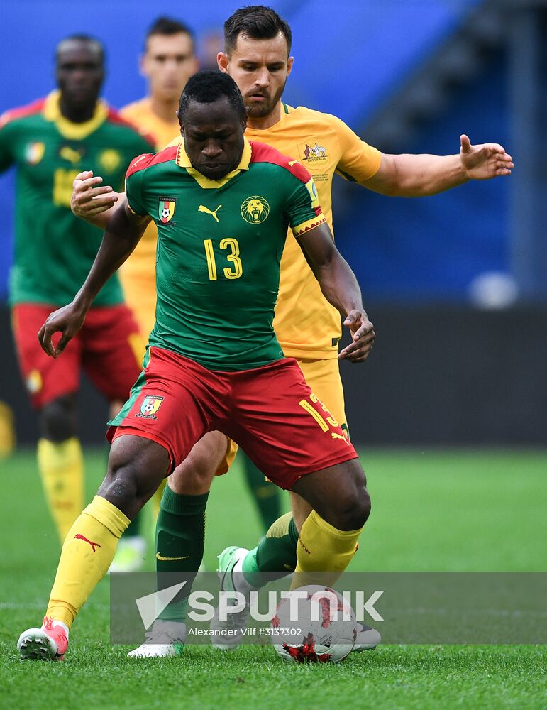 Football. 2017 FIFA Confederations Cup. Cameroon vs. Australia