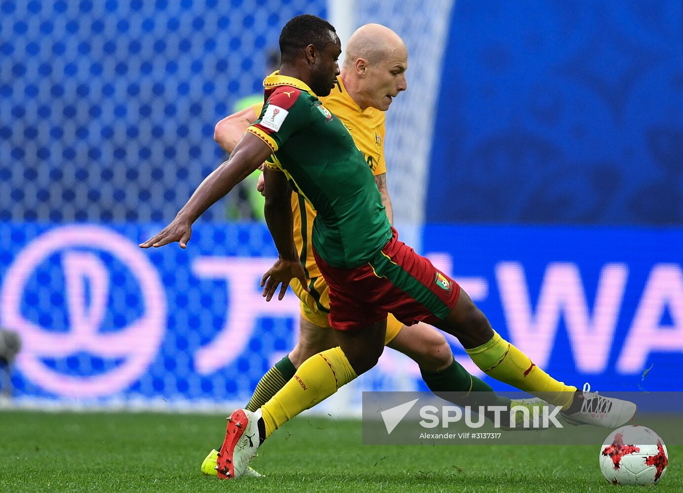 Football. 2017 FIFA Confederations Cup. Cameroon vs. Australia