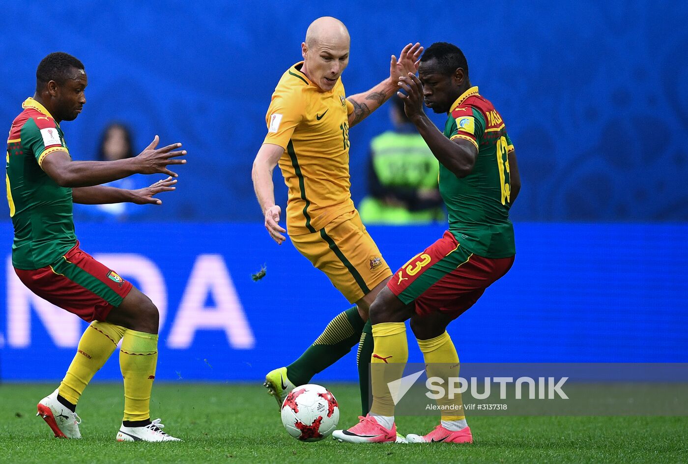 Football. 2017 FIFA Confederations Cup. Cameroon vs. Australia