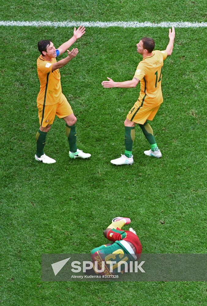 Football. 2017 FIFA Confederations Cup. Cameroon vs. Australia