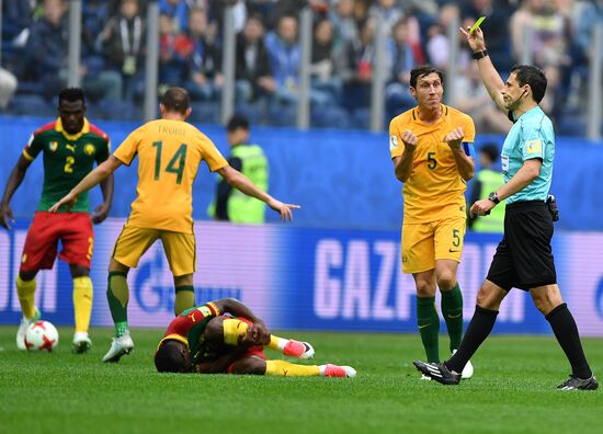 Football. 2017 FIFA Confederations Cup. Cameroon vs. Australia