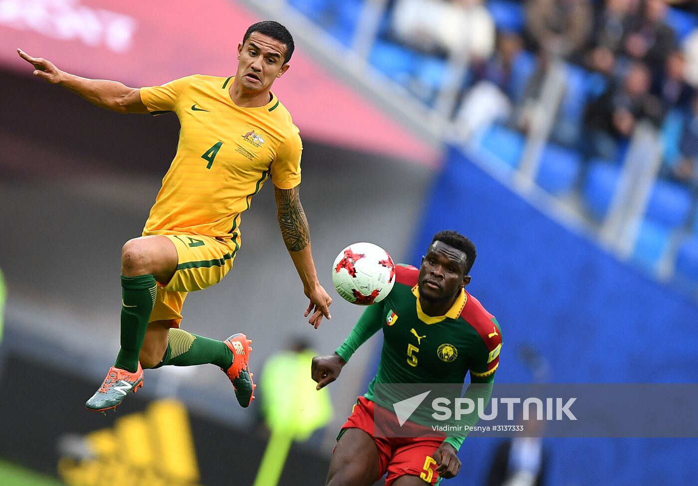 Football. 2017 FIFA Confederations Cup. Cameroon vs. Australia