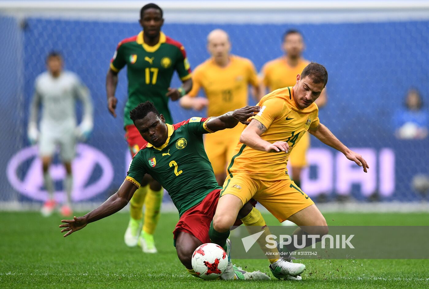 Football. 2017 FIFA Confederations Cup. Cameroon vs. Australia