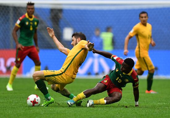 Football. 2017 FIFA Confederations Cup. Cameroon vs. Australia