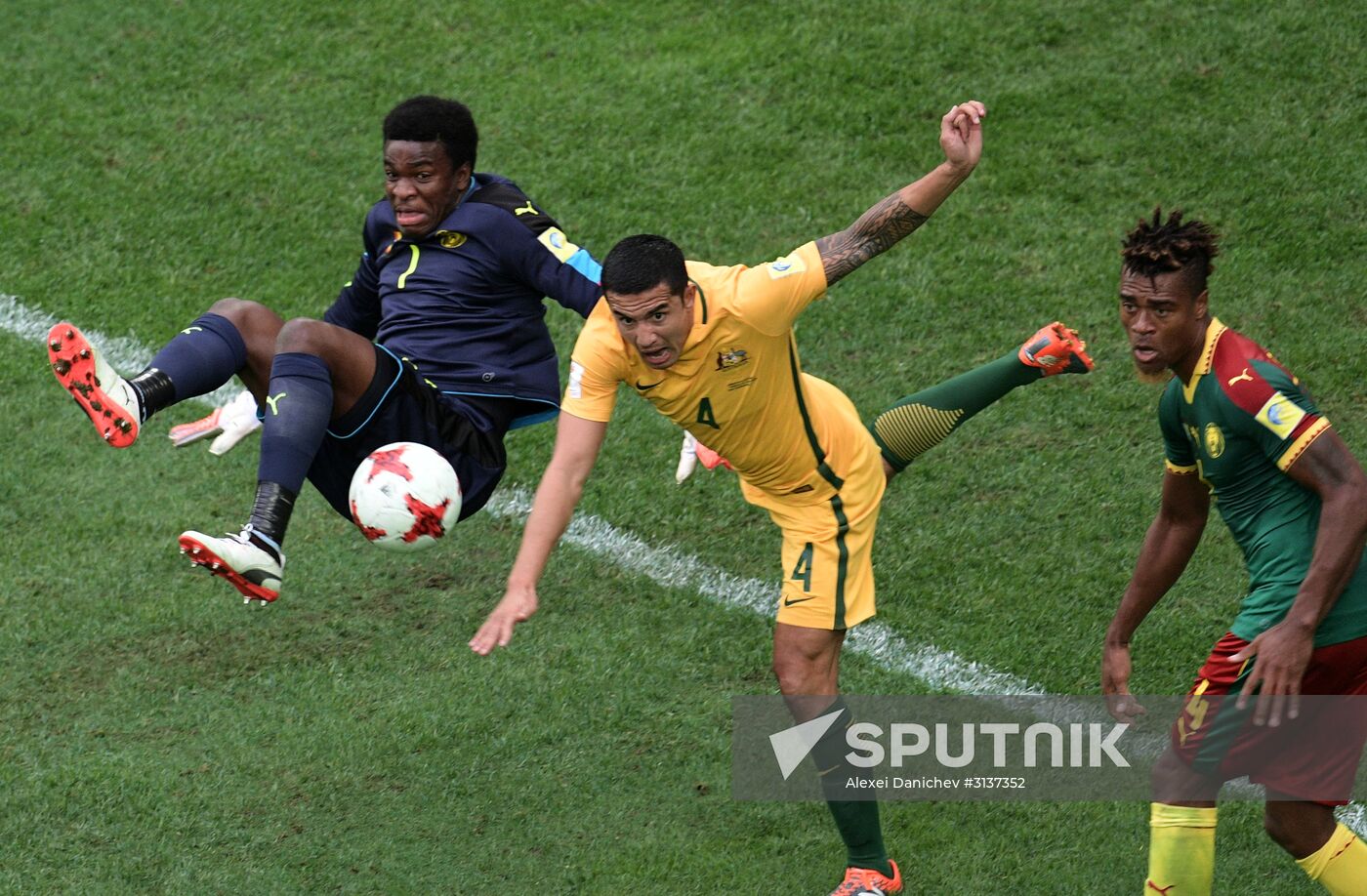 Football. 2017 FIFA Confederations Cup. Cameroon vs. Australia