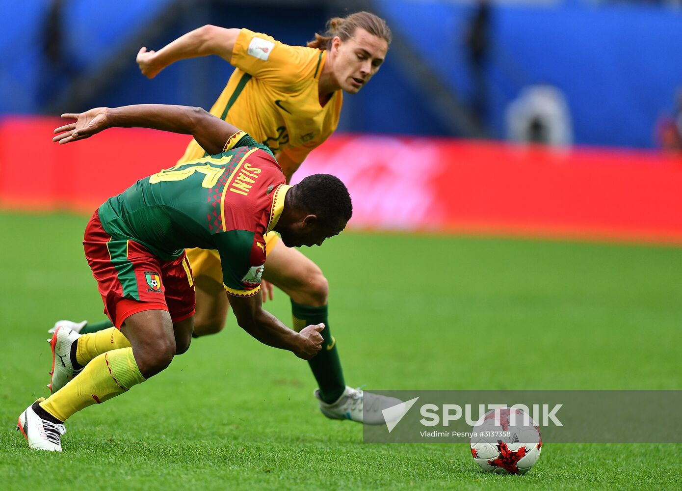 Football. 2017 FIFA Confederations Cup. Cameroon vs. Australia