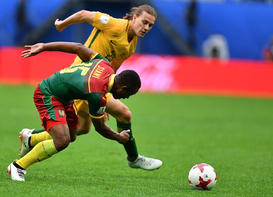 Football. 2017 FIFA Confederations Cup. Cameroon vs. Australia