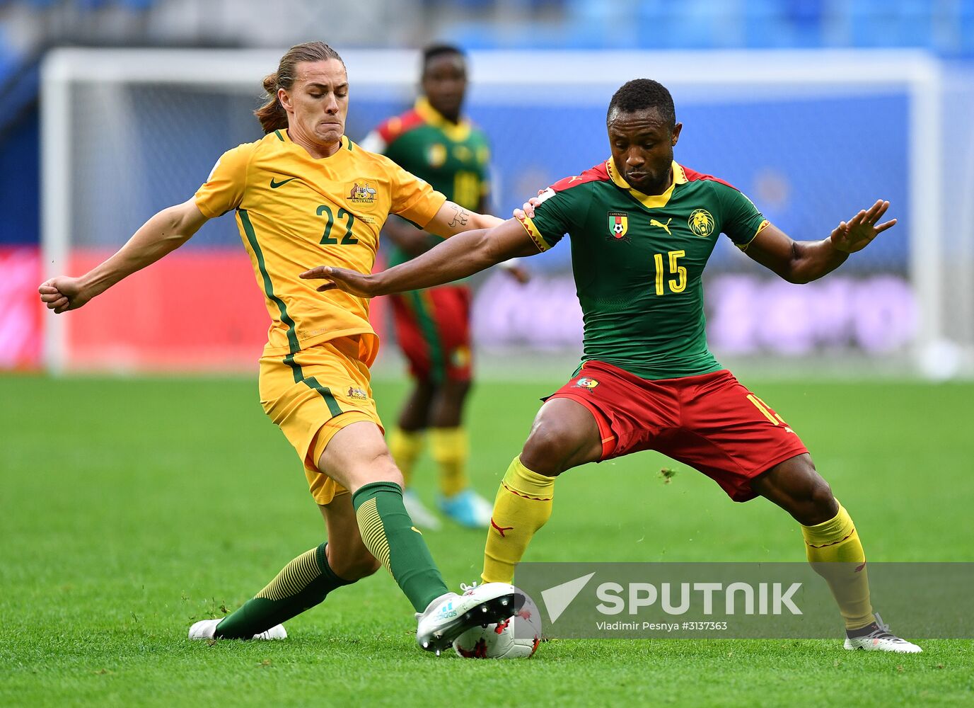 Football. 2017 FIFA Confederations Cup. Cameroon vs. Australia