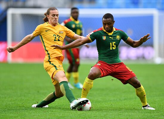 Football. 2017 FIFA Confederations Cup. Cameroon vs. Australia