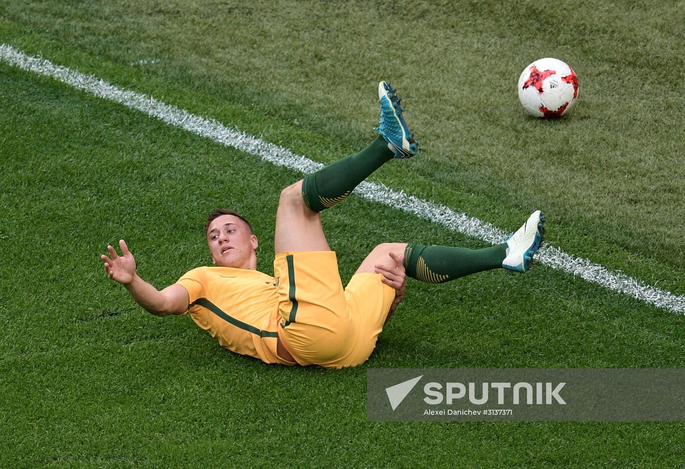 Football. 2017 FIFA Confederations Cup. Cameroon vs. Australia